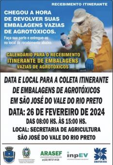 COLETA ITINERANTE DE EMBALAGENS DE AGROTÓXICOS 