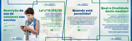 Foi sancionada a Lei n° 15.100/2025, que regula o uso de celulares nas escolas.